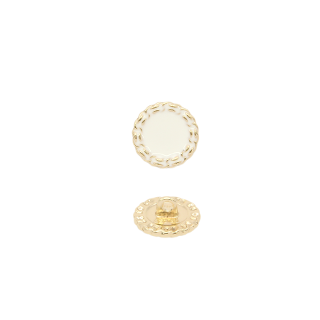 Пуговица CHANEL SS металл на ножке Фарфор 25 мм (Белый золото)