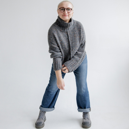 Описание вязания #Свитер_швами_наружу