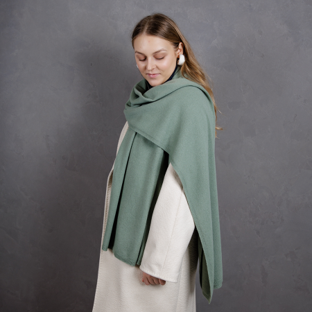 Кашемировый палантин by WoolDom, Шалфей