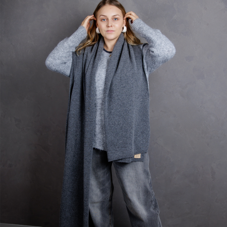 Кашемировый палантин by WoolDom, Галька