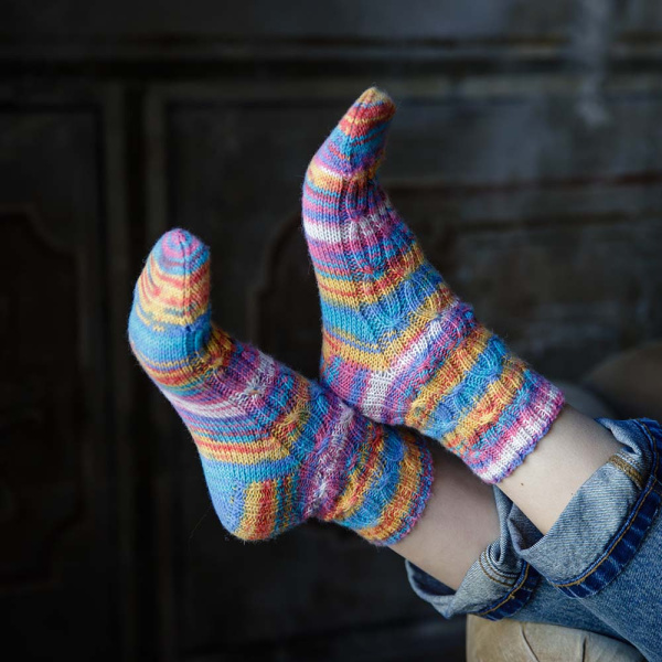 Описание вязания. НОСКИ от мыска с пяткой бумеранг и клином подъема. ТЕОРИЯ И ПРАКТИКА