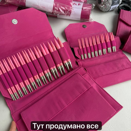 Набор съемных спиц 12 см 12 пар LYKKE Blush Fuchsia Denim