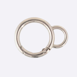 Карабин-кольцо с ушком 25 мм (Серебро)
