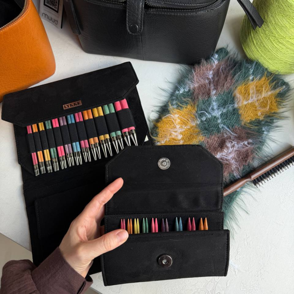 Набор спиц 7 см 9 пар LYKKE COLOUR Black