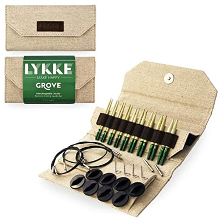 Набор укороченных спиц 7 см 9 пар Lykke Grove Beige
