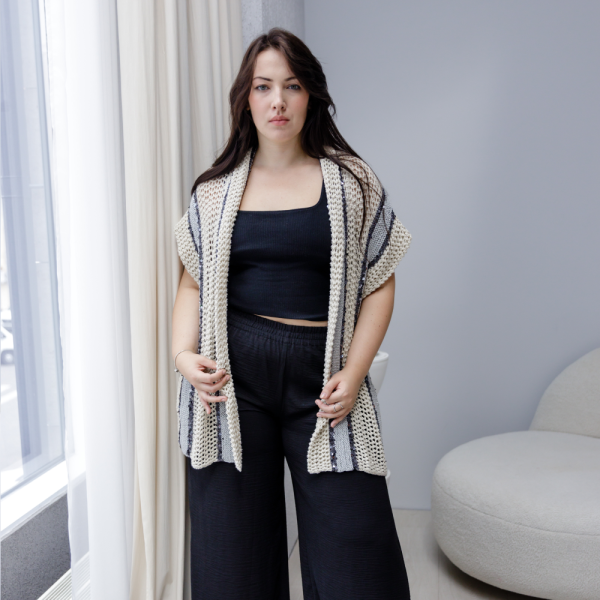 Описание вязания #Жилет_Cucinelli_в_стиле_городской_шик