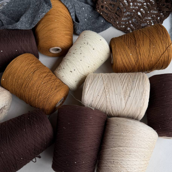 Бобина Cotton Paillettes Mix