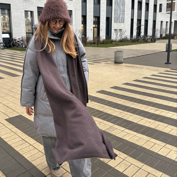 Кашемировый палантин by WoolDom, Мокка Мусс