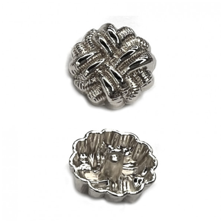 Пуговица CHANEL SS металл на ножке Колос 23 мм (Серебро)