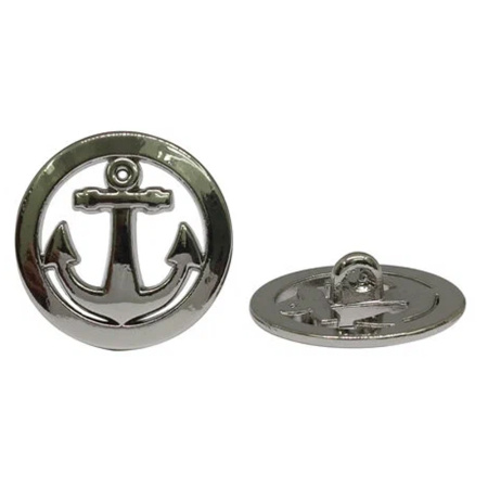 Пуговицы металл ME 615 цв.S никель 32L-20мм, на ножке, 72 шт