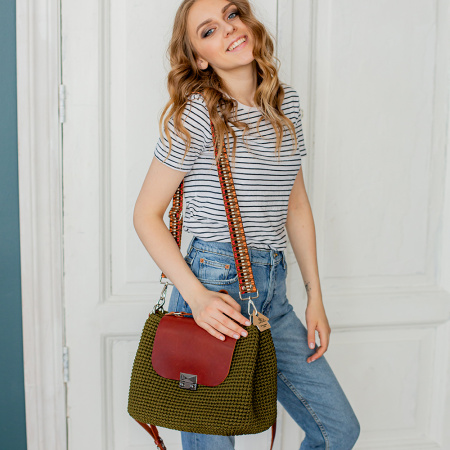 Описание вязания #Сумка_саквояж Описание вязания #Сумка_саквояж