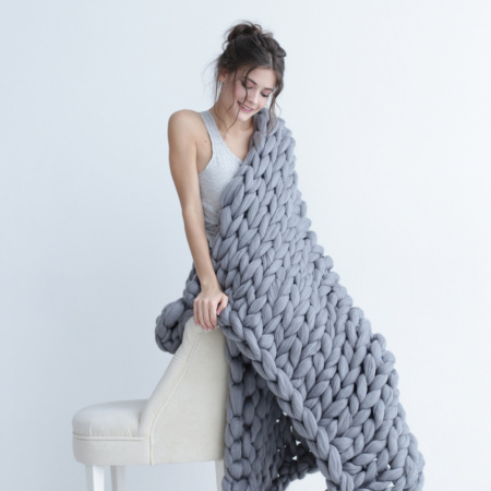 Плед из мериноса, Грифельный Плед из мериноса, Грифельный