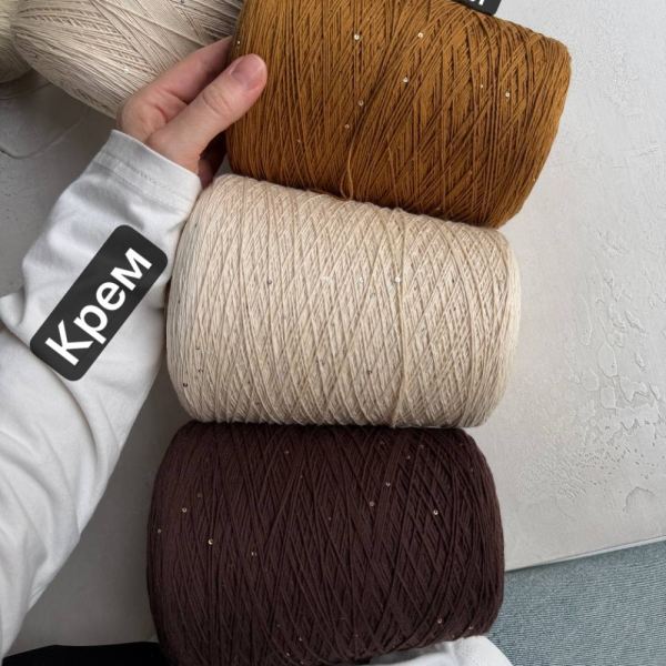 Пряжа бобинная Cotton Paillettes Mix