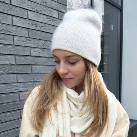 Описание вязания #Шапка_Макушка_к_макушке + снуд