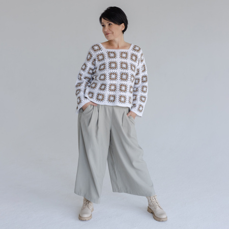 Описание вязания #Джемпер_кроше