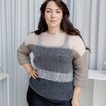 Описание вязания #Джемпер_паутинка