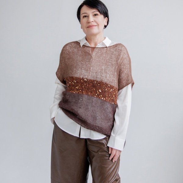 Описание вязания #Жилет_паутинка