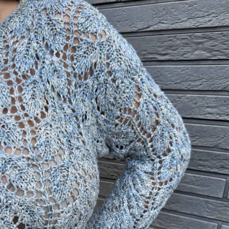 Описание вязания #Джемпер_ЛИСТЬЯ_ДАША