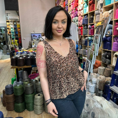 Описание вязания #Пайеточный_топ