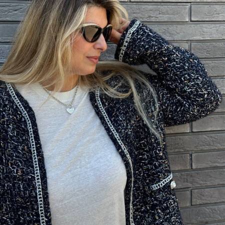 Описание вязания #Жакет_Chanel_КЛАССИКА