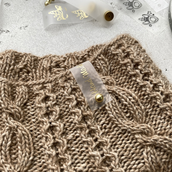 Бирка Hand made с кнопкой Силикон