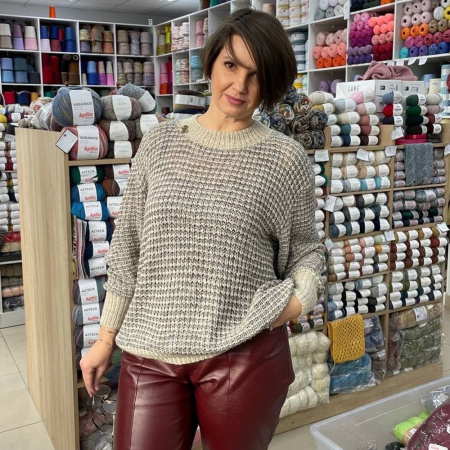 Описание вязания. Джемпер #Соты_21_века