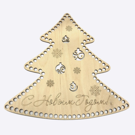 Донышко Елка шарики Фанера, 29*29 см Донышко Елка шарики Фанера, 29*29 см