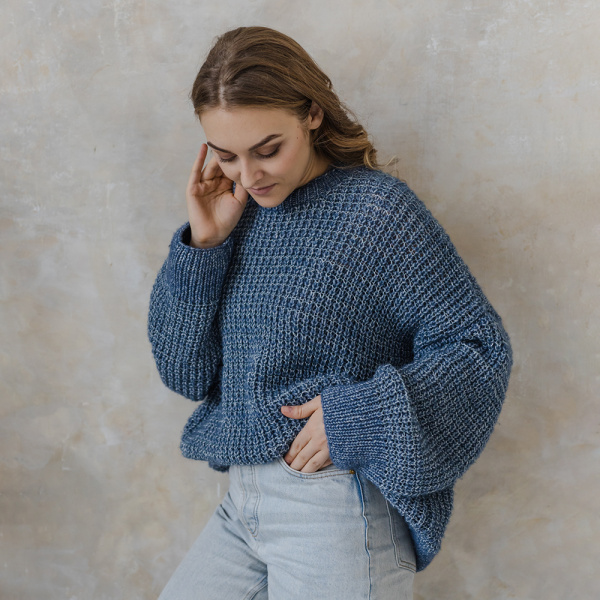 Описание вязания. Джемпер #Соты_21_века