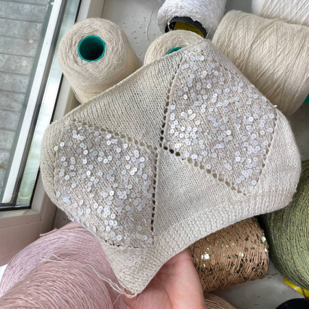 Описание вязания #Джемпер_ромбы_Кучинелли