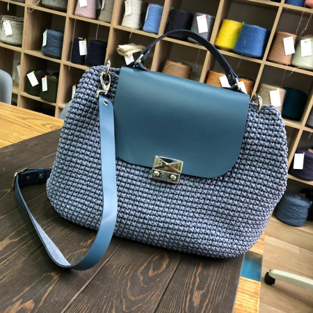 Описание вязания #Сумка_саквояж Описание вязания #Сумка_саквояж