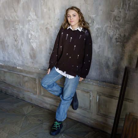 Описание вязания #Джемпер_Рванина