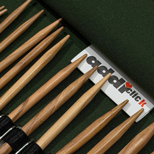 Набор круговых спиц из оливкового дерева со сменными лесками Addi Nature, 570-2