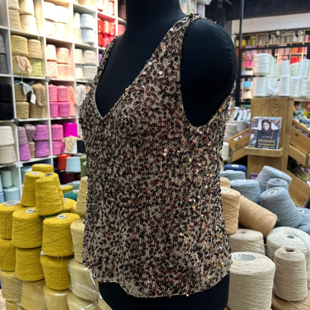 Описание вязания #Пайеточный_топ