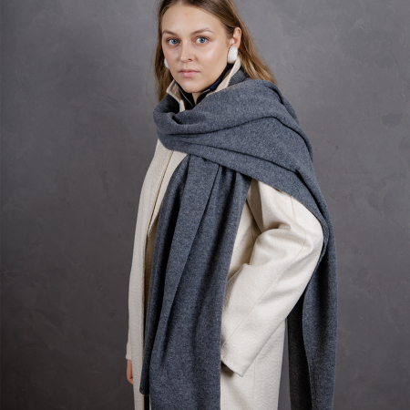 Кашемировый палантин by WoolDom, Галька