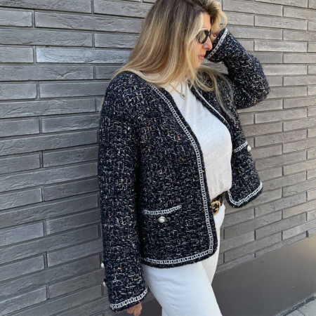 Описание вязания #Жакет_Chanel_КЛАССИКА