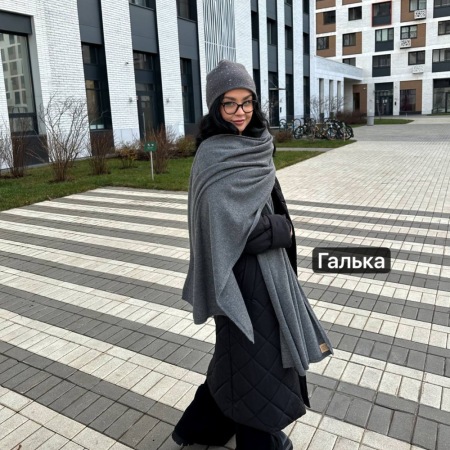 Кашемировый палантин by WoolDom, Галька