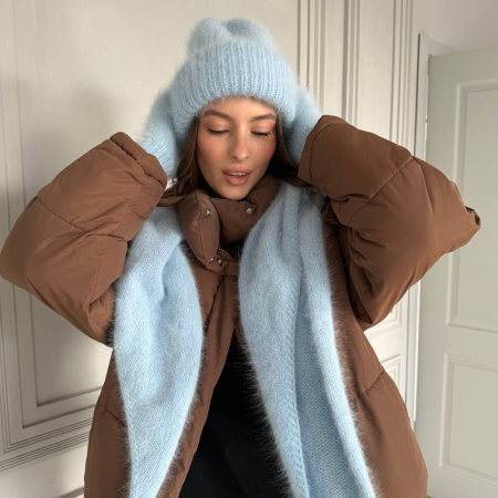 Описание вязания #Пушистый_комплект