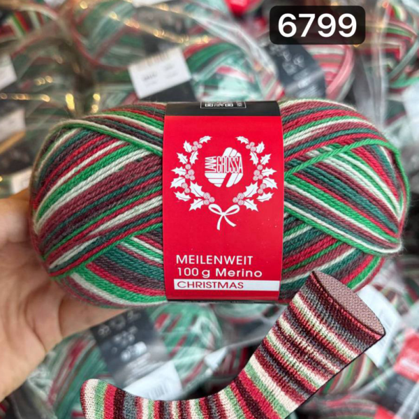 Пряжа Lana Grossa  Meilenweit 100 Merino Christmas