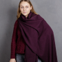 Кашемировый палантин by WoolDom, Вишня в шоколаде