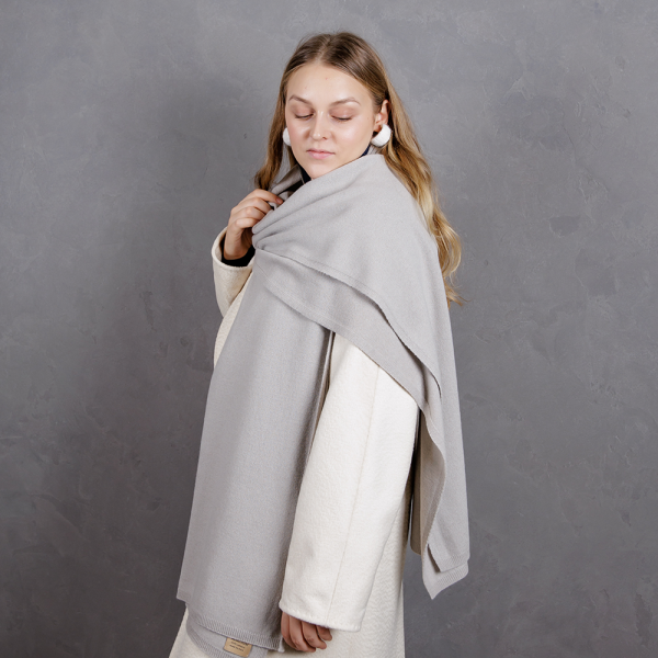 Кашемировый палантин by WoolDom, Пенка латте