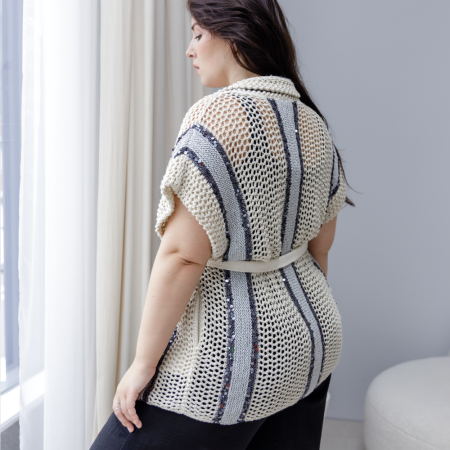 Описание вязания #Жилет_в_стиле_городской_шик