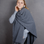 Кашемировый палантин by WoolDom, Галька
