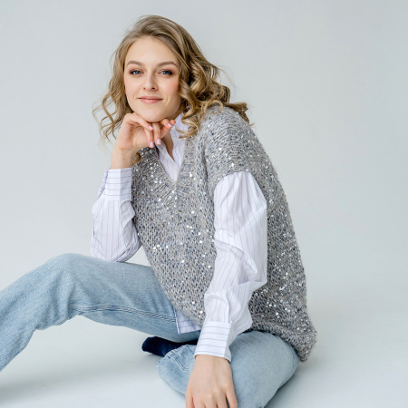 Описание вязания жилет #Воздушный_воздух Описание вязания жилет #Воздушный_воздух