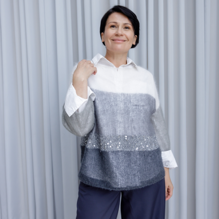 Описание вязания #Джемпер_паутинка