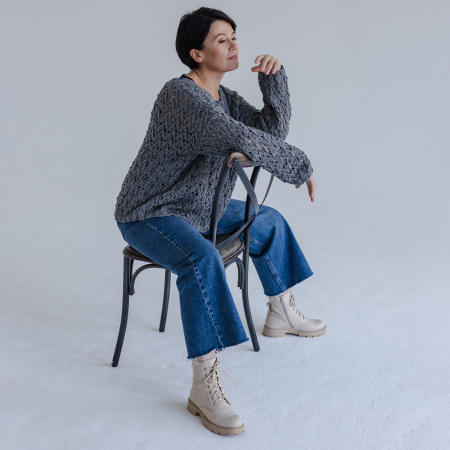 Описание вязания #Джемпер_Киш_Миш