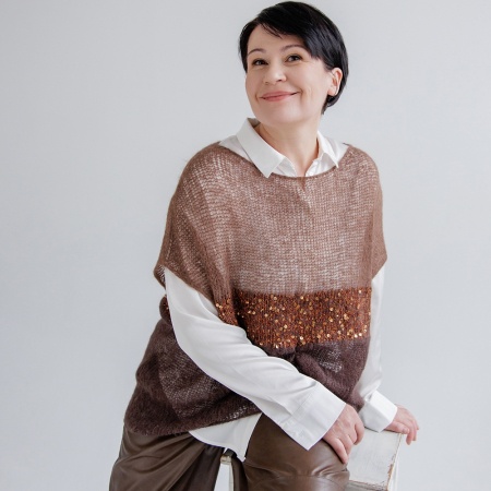 Описание вязания #Жилет_паутинка