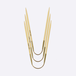 Спицы чулочные гибкие бамбуковые 24 см Addi CraSy Trio Bamboo Short, 560-2