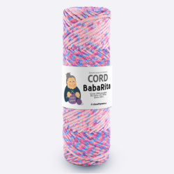 Пряжа полиэфирный шнур BabaRita Tweed  (Баба Рита твид) (Сакура в цвету)