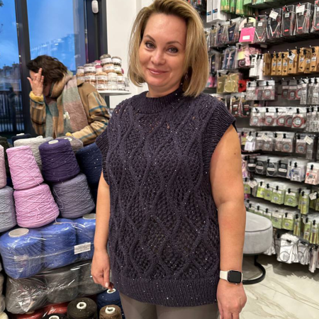 Описание вязания #Жилет_Космос