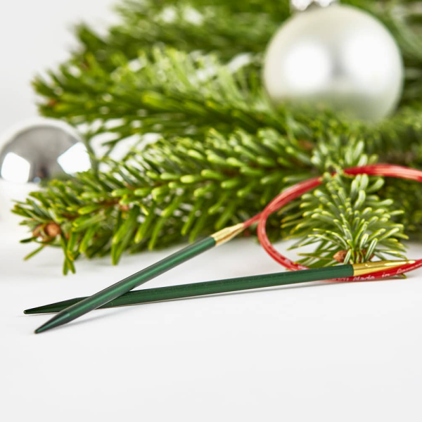 Спицы круговые с удлиненным кончиком Addi Christmas, 705-2